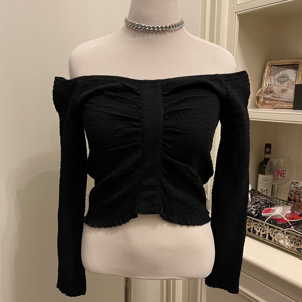 BP Ruched Front Smocked Top